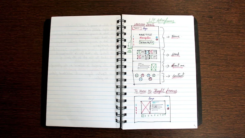 A notebook open flat showing if-then planning template with handwriting — "When I trigger