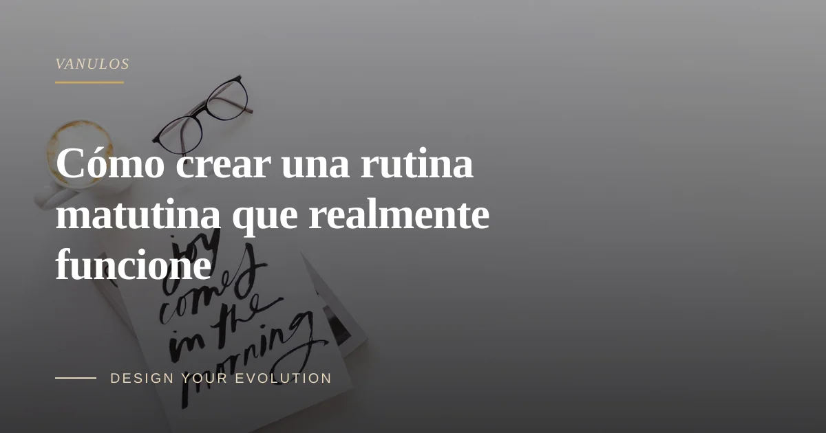 Cómo crear una rutina matutina que realmente funcione