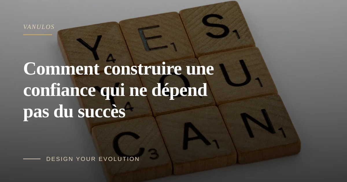 Comment construire une confiance qui ne dépend pas du succès