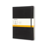 Moleskine Cuaderno Clásico — Hojas Rayadas, Tapa Dura, Negro, Extra Grande 19 × 25 cm
