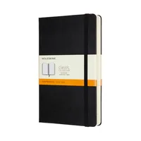Moleskine Caderno Clássico Expandido — Capa Dura, Grande (12,7 × 21 cm), Pautado, Preto, 400 páginas