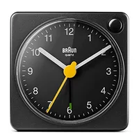 Braun Classic Analogue Alarm Clock BC02XB (Snooze + Light)