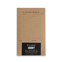 CICERO Planner Permanente Bloco Kraft Diário (Bege, Pequeno, 8095)